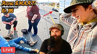 🔴 LIVE: BRUTAL Motorcycle Crashes and Close Calls REVIEWED / Riding S.M.A.R.T. 95