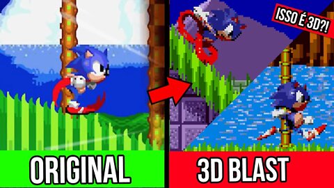 SONIC 1 AGORA em 3D ?! - IMPRESSIONANTE 😏| Sonic 1 Pre-render Blast
