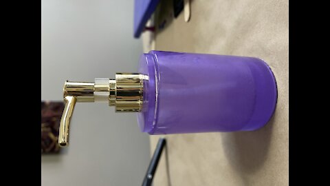 Pretty Purple Resin Soap Dispenser