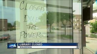 Waukesha city hall flooded , library without power