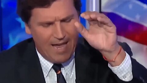 Tucker Carlson Wearing a Red Kabbalah Bracelet Advocating for White Replacement