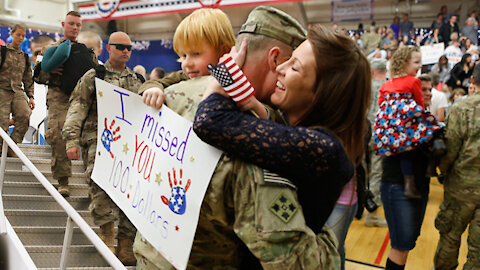 Sentimental Moments of Soldiers Returning Home to Their Families