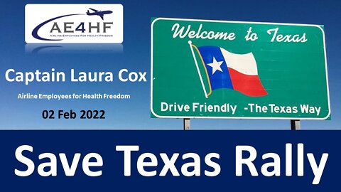 Save Texas Rally with United Airlines Pilot Captain Laura Cox