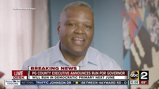 PG County Executive Rushern Baker announces run for governor