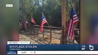 American flags put up to honor 9/11 stolen in Scripps Ranch