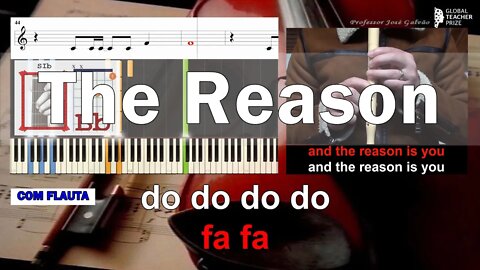 The Reason Hoobastank Notas Flauta Acordes Piano Guitar Lyrics Educacao musical Jose Galvao CVG