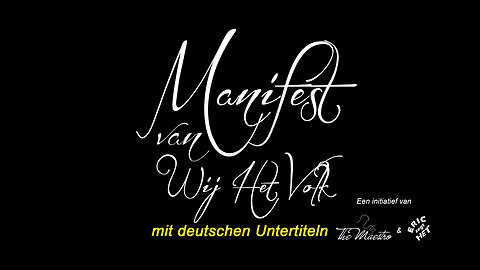 Manifest von WIR DAS VOLK- MONTAG 8. APRIL 2024 (mit deutschen Untertiteln)