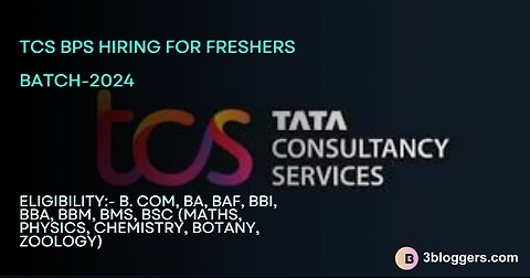How to apply for the tcs bps