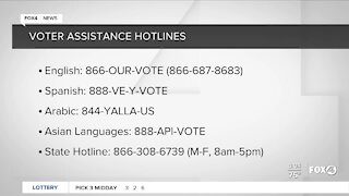 Voter assistance hotline numbers for Southwest Florida