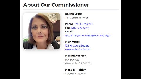 Very Incompetent Tax Commissioner | Deann Cruse Needs To Be Voted Out