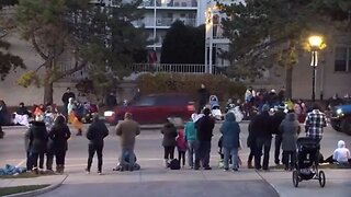 Maroon SUV Drives Through Waukesha Wisconsin Christmas Parade