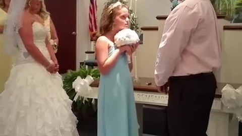 Groom Delivers Beautiful Vows To His Stepdaughter During His Wedding