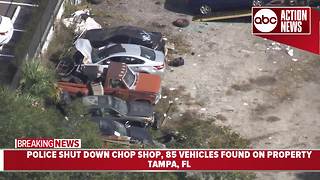 Chop shop in Tampa shut down after 85 vehicles were found on property
