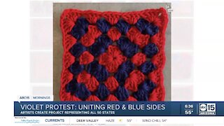 Violet Protest: uniting red and blue sides