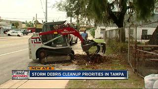 Storm debris cleanup priorities in Tampa