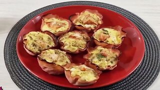 Baked Ham With Eggs And Cheese! Amazing Simple Recipe