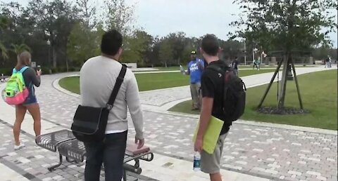 Open Air Preaching at Florida Gulf Coast University | Fall 2015 | Street Preacher Kerrigan Skelly