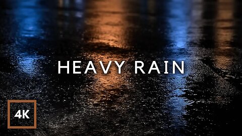 Heavy Rain on Old Road to Sleep in 2 Minutes. Strong Rain Sounds to fight Insomnia, Block Noise