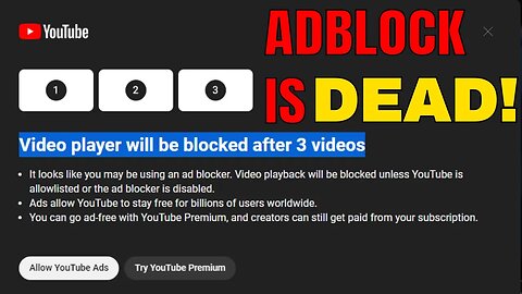 Youtube goes to war with ad blockers - how companies die