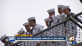 USS Bonhomme Richard arrives in San Diego