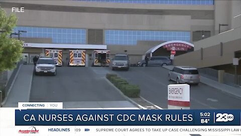 California Nurses Association opposes new CDC mask guidelines
