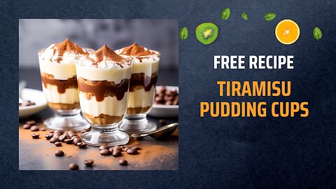 Free Tiramisu Pudding Cups Recipe ☕🍮✨Free Ebooks +Healing Frequency🎵