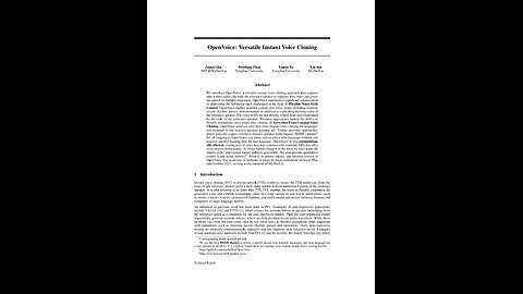 Open Voice: Versatile Instant Voice Cloning. Zengyi Qin, MIT, and others.