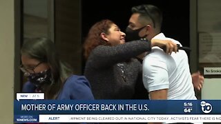 Mother of Army officer back in the U.S.