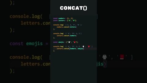 METODO CONCACT - #javascript #concat