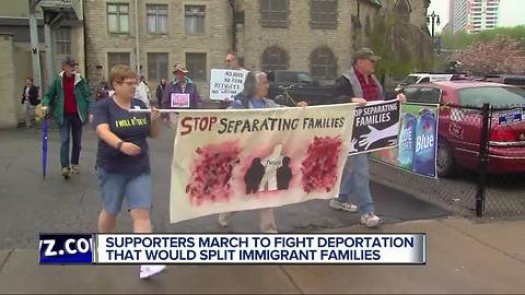 Supporters march to fight deportation that would split immigrant families