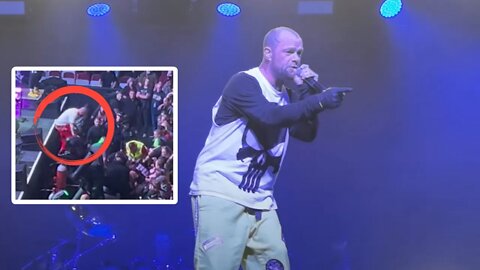 Ivan Moody Jumps Off Stage To Help Five Finger Death Punch Fan