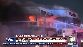 Fire rips through restaurant on Convoy Street