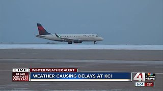 Weather causing delays at KCI