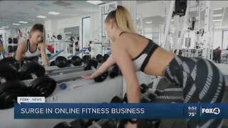 online fitness surging
