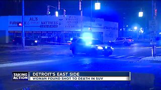Person of interest detained after woman found shot dead inside SUV on Detroit's east side