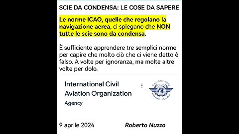 GEOINGEGNERIA: Le norme ICAO ci spiegano che non sono tutte scie da condensazione