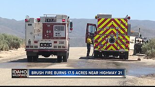 Brush fire burns 17 acres in SE Boise