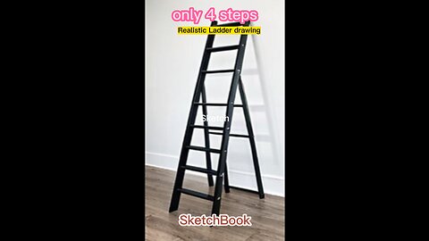 how to draw a realistic Ladder with pencil drawing