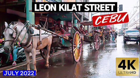 [4K CEBU 🇵🇭] LEON KILAT STREET | Walking Tour | #Cebu #Philippines