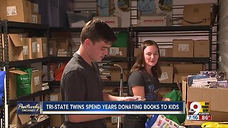 Positively Cincinnati: Twins collect 160,000 books for needy kids