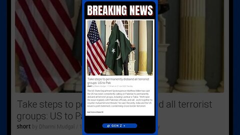 Live News | US Stands with Allies to Fight Extremism: State Dept. Spokesperson | #shorts #news