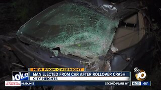 Man ejected after rollover crash off SR-15