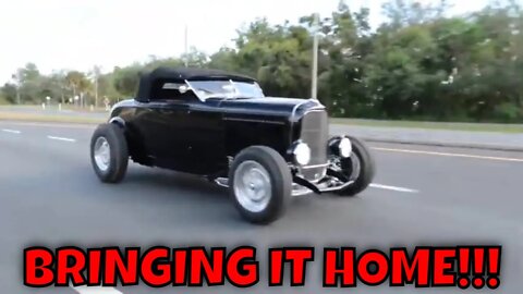 PICKING UP THE 1932 FORD ROADSTER FROM THE SPEED SHOP!!!