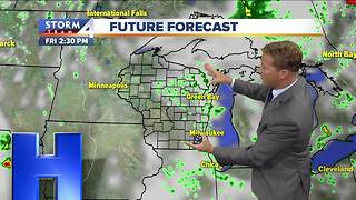 Cool with some isolated showers Thursday