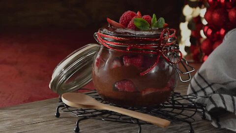 Chocolate Mousse with Red Fruits