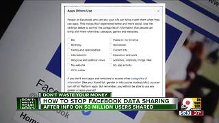 How to stop Facebook data sharing