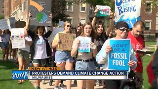 Hundreds of people participated in the Global Climate Strike in Milwaukee Friday