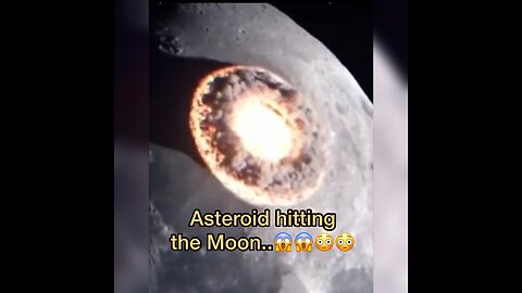 Asteroid hotting the Moon..😱😱