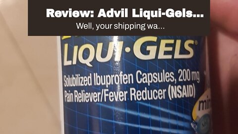 Review: Advil Liqui-Gels minis Pain Reliever and Fever Reducer, Pain Medicine for Adults with I...