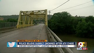 Police pursuit ends in possible drowning